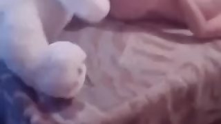 Me and my Bestfriend playing with a Teddy bear