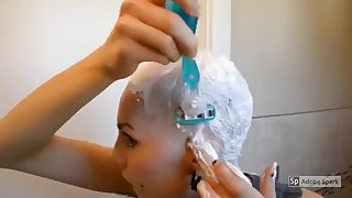 Girl Shaves head