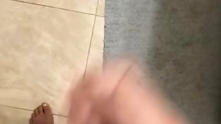 Young mixed dick beats hard on his hard cock