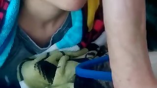 Blonde Giving a Blowjob to Man on the Beach