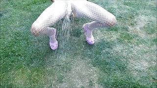 first outdoor piss pee like a fountain in ne high heel golden shower games