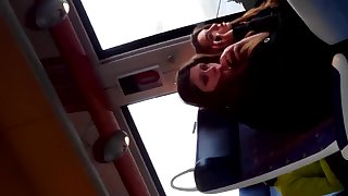 2 French Cunts watch Cock Flash on train