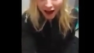 Cute Blond at Fitness Club sucking