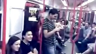 Great privat Lesbo Show on City Tram after Party