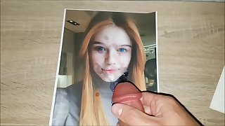 Cum Tribute on Redheaded Petite Teen Girl