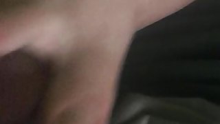 My sexy wife’s toes rubbing my hard dick