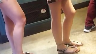 Candid college feet