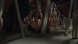 Cute Italian Business Girl Relaxes Barefoot At Night 2