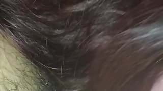 bbw licking and playing with my uncut cock