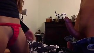 asian enjoys sucking her man