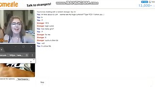 Omegle horny girls wants my cumshot and flashing big tits