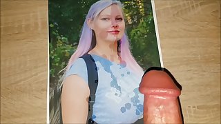 Cum Tribute on Curvy Berlin Model Melanie Big Tits