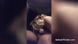 Hot Blonde Tinder Date Sucks My Dick In The Back Seat