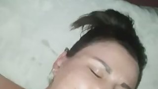 getting a facial from hubby