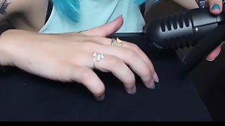 Italian girl receives the silver button from youtube HOT ASMR KOKESHI