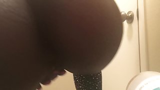 Hot Petite Ebony Teen Playing With Tight Pussy in Shower After Gym