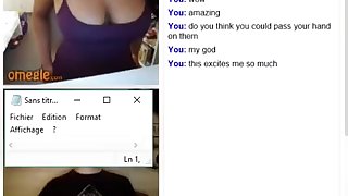 Big boobs and brown nipples on Omegle