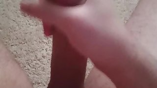 Young 18yo straight virgin strokes cock