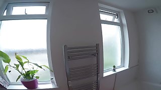 Sexy Homemade shower of young tattooed british lady