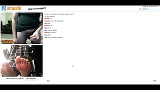 Omegle cock cums to my feet 5