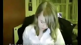 Young blonde slut chav fingers - blondie masturbates at home on her cam