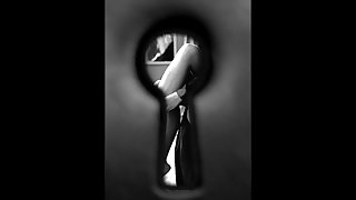 Stand by our bedroom's door and listen...