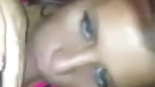 Sexy redhead bitch Julia Kraeva doing blowjob