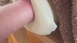 homemade fleshlight fucked by my big white cock freshly shaved
