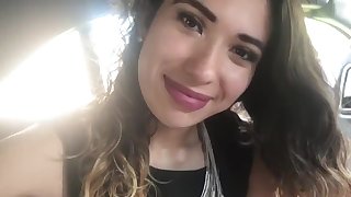 Car head by 18 years old teen and cum swallow