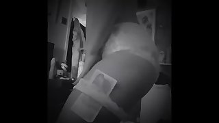 Young milf stripper in bedroom