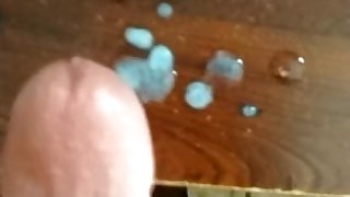 Blowing a big load all over my desk