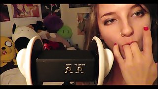 ASMR- Honey on your ears and licking it off everything