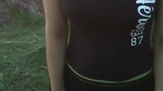 Young teen public blowjob on the lake