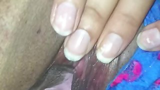 So hot teen girl fingering her wet pussy