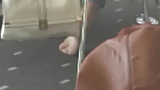 French feet student int the library