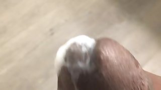 Stroking BBC In Bathroom Pt.2 *Cumshot With Cum Play