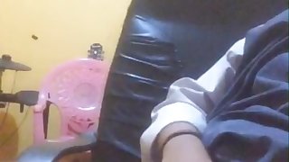 Hot Indonesian teen masturbating on chair