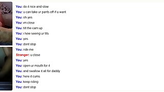 Omegle Chronicles: Young teen humps her teddy bear for me