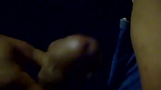 guy jerking off a huge dick and pouring himself with sperm