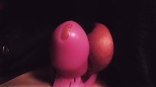 Forcing Myself to Cum in a Chastity Cage