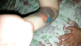 Girlfriend swallow his load