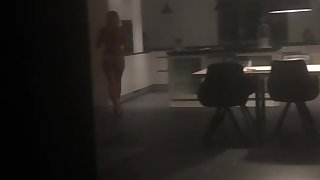 Danish naked blonde spying