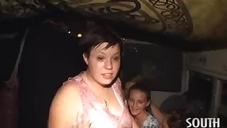 random people with some flashing girls