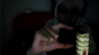 Hayat El Allouchi on skype chatting at night Part 2