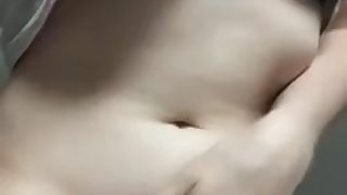 Masturbating my tight pussyin my school badroom until squirt