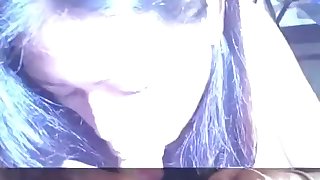 Amateur Asian teen masturbates then gets off sucking cock