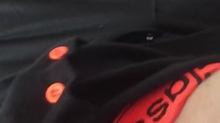 Teen boy masterbates in clothes