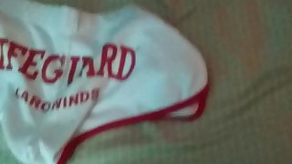 Jacking off too my young teen cousins panties while she sleeps taboo pov