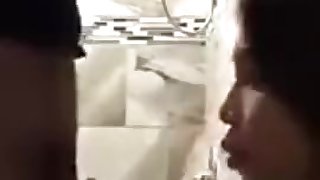 Asain waitress gives amazing head