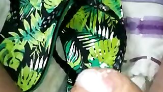 Cumshot flip flops